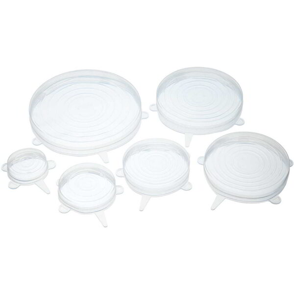 KitchenCraft Stretchable Silicone Lids / Covers Set Of Six