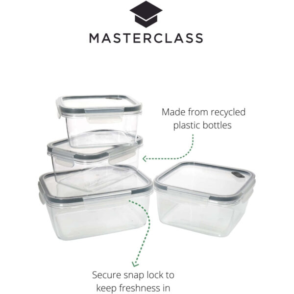 Säilituskarp plastik 4tk 'eco snap' MasterClass