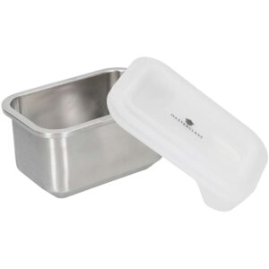 MasterClass 2 litre All-in-One Stainless Steel Food Storage Dish. 15.5cm x 22cm x 8.5cm