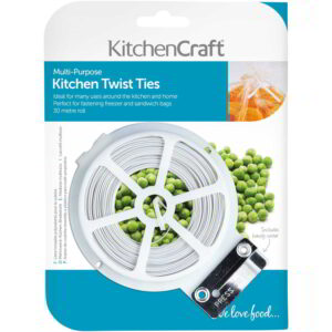 KitchenCraft Twist and Tie Dispenser and Cutter dispenser pack