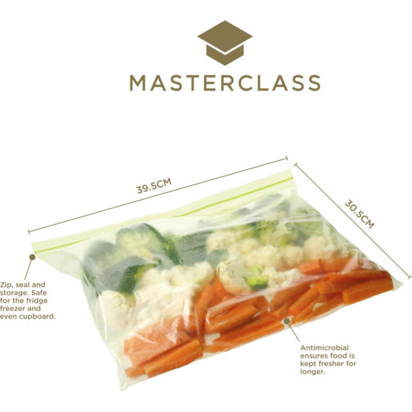 Säilituskott plastik 30x40cm 20tk 'reusable' MasterClass