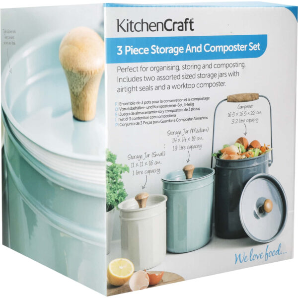 KitchenCraft Food Storage and Composter Three Piece Set