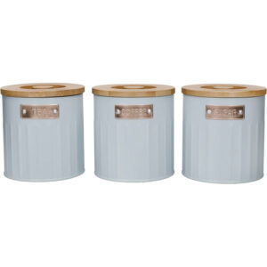 KitchenCraft Storage Canisters Light Blue 3 Pieces