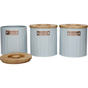 KitchenCraft Storage Canisters Light Blue 3 Pieces