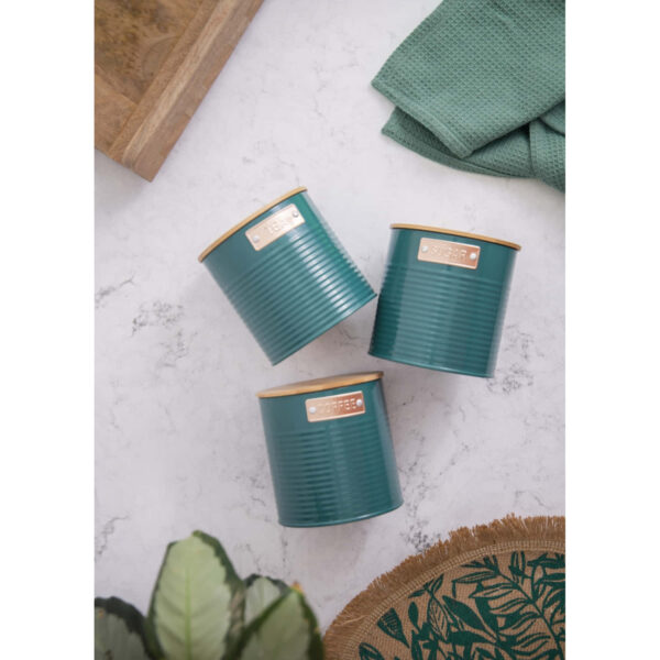 KitchenCraft Storage Canisters Teal 3 Pieces
