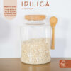 KitchenCraft Idilica Glass 1.2 Litre Storage Jar with Spoon