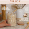 KitchenCraft Idilica Glass 1.2 Litre Storage Jar with Spoon