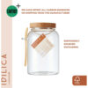 KitchenCraft Idilica Glass 1.2 Litre Storage Jar with Spoon