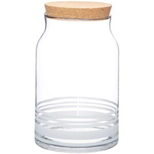 Natural Elements Glass Storage Large Jar 25x16cm