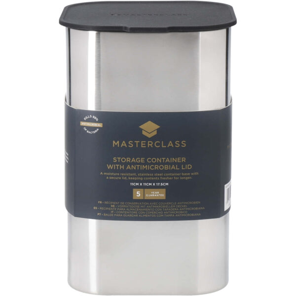 MasterClass Stainless Steel Antimicrobial Storage Container 17cm