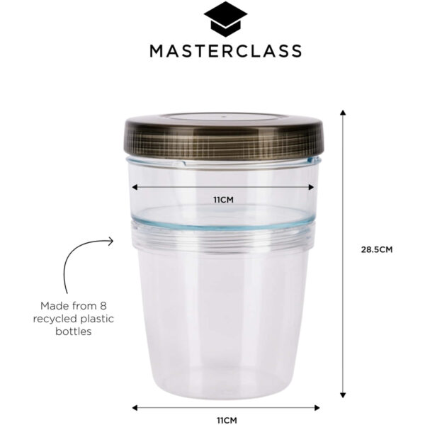Säilitustops plastik 500ml 2 osa kaanega 'eco snap' MasterClass