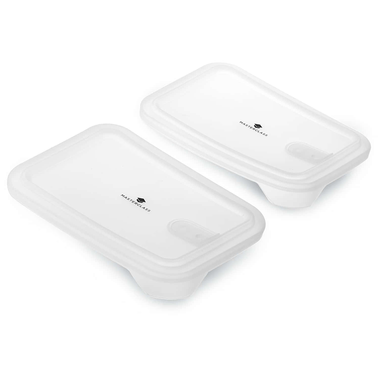 MasterClass All-in-One Stainless Steel Food Storage Dish Set of Two Spare Silicone Lids for 1.3L  2.0L and 2.7L sizes