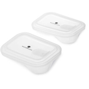 MasterClass All-in-One Stainless Steel Food Storage Dish Set of Two Spare Silicone Lids for 500  750ml and 1L sizes