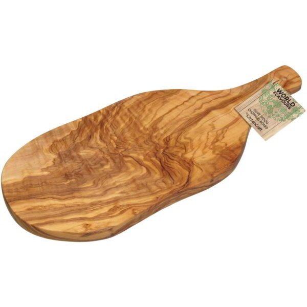 KitchenCraft World of Flavours Italian Olive Wood Serving Board 30x17cm