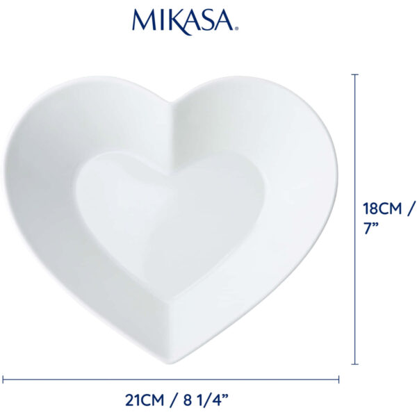 Serveerimisalus portselan 21cm süda 'chalk' Mikasa