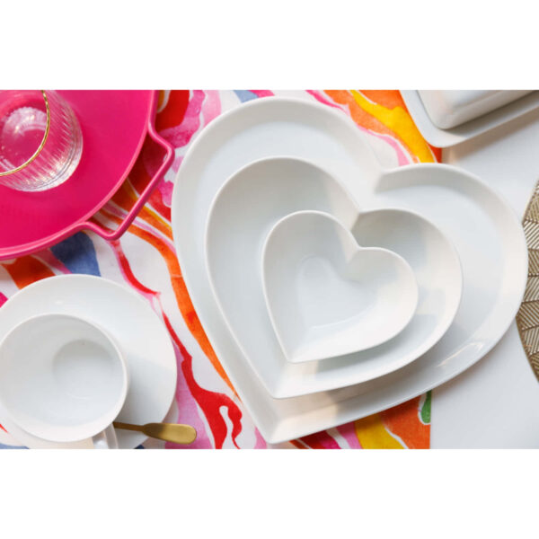 Mikasa Chalk Porcelain Heart Serving Platter 30cm