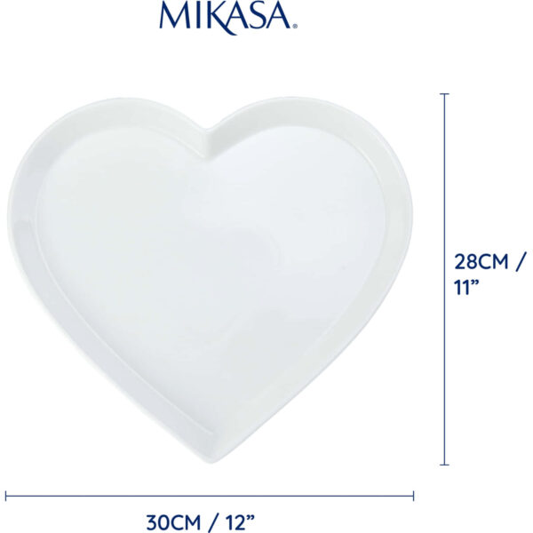 Serveerimisalus portselan 30cm süda 'chalk' Mikasa