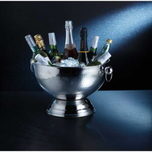 BarCraft Hammered Stainless Steel Champagne Bowl 37x25cm
