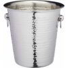 BarCraft Hammered Stainless Steel Champagne Bucket