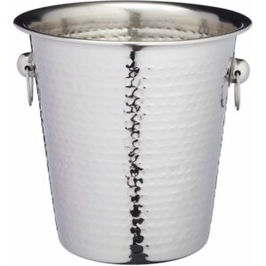 BarCraft Hammered Stainless Steel Champagne Bucket