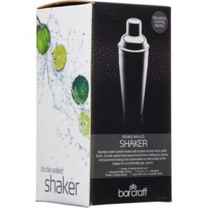 BarCraft 500ml Double Walled Stainless Steel Cocktail Shaker