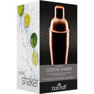 BarCraft Copper Finish Stainless Steel Cocktail Shaker 550ml