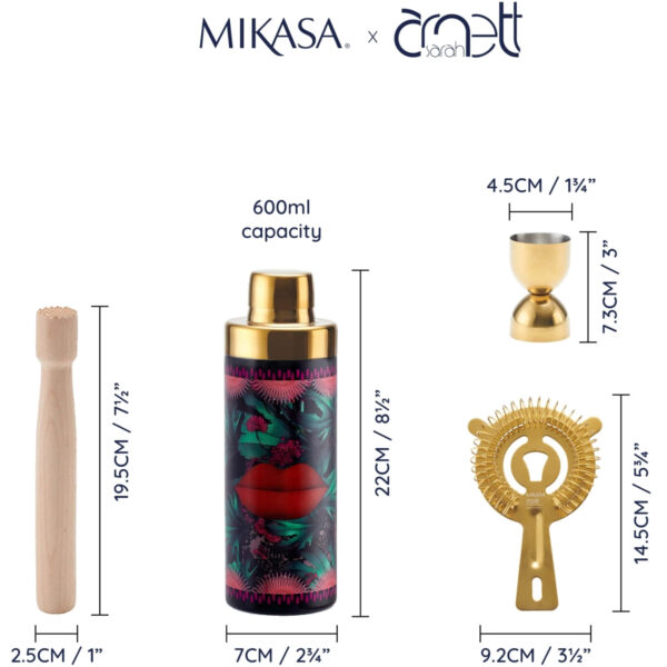 Mikasa x Sarah Arnett Four Piece Cocktail Set