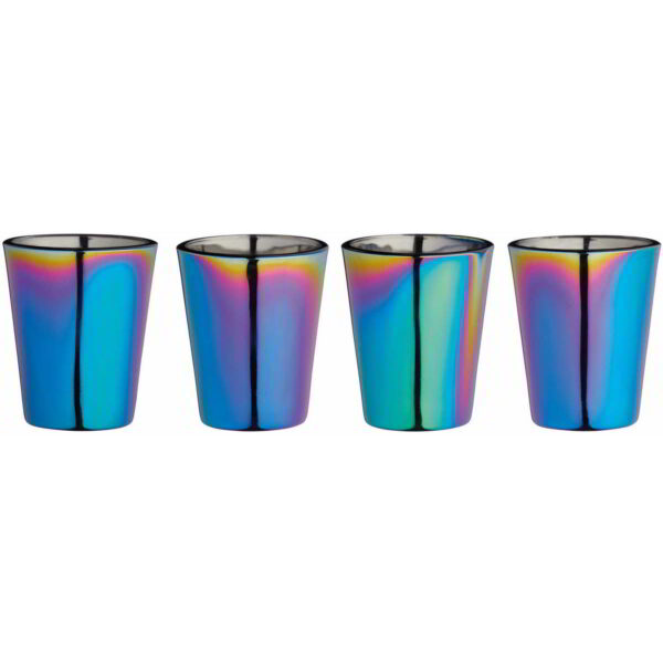 BarCraft Rainbow Barware Shot Glasses Set of Four 50ml