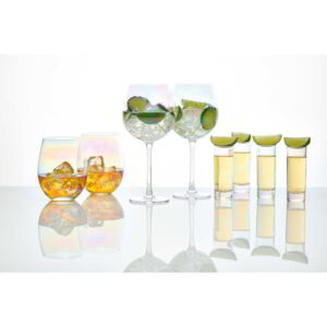 BarCraft Lustre Glassware Tall Shot Glasses Set of Four 60ml