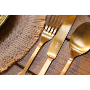 Mikasa Soho Gold 16pc Stainless Steel Cutlery Set