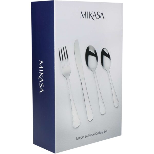 Mikasa Mirror 24pc Stainless Steel Cutlery Set
