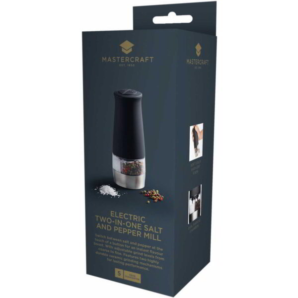 MasterClass Electric Dual Salt and Pepper Grinding Mill 17cm