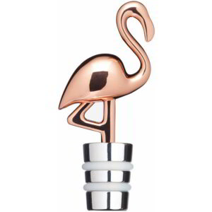 BarCraft Tropical Bottle Stopper Rose Gold Flamingo