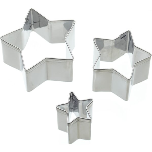 KitchenCraft Sweetly Does It Mini Fondant Cutter Stainless Steel Stars Set of 3
