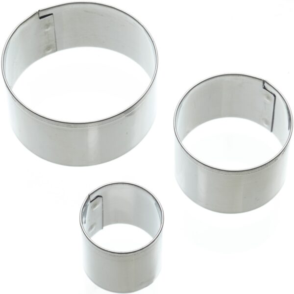 KitchenCraft Sweetly Does It Mini Fondant Cutter Stainless Steel Round Set of Three