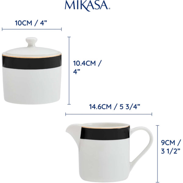 Mikasa Luxe Deco 2pc Sugar & Creamer Set