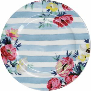 Mikasa Clovelly Porcelain Side Plate Stripe and Floral 19cm