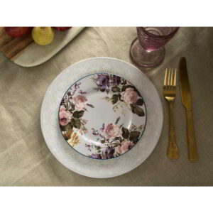 Katie Alice Wild Apricity Side Plate Grey Floral 19cm