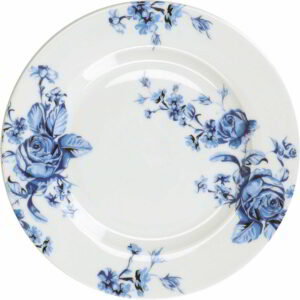 Mikasa Hampton Porcelain Side Plate White with Blue Flower 19cm