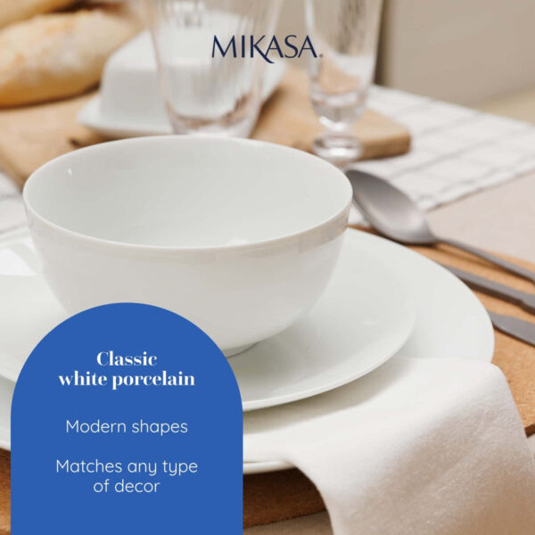 Mikasa Chalk 4pc Porcelain Side Plate Set 21cm