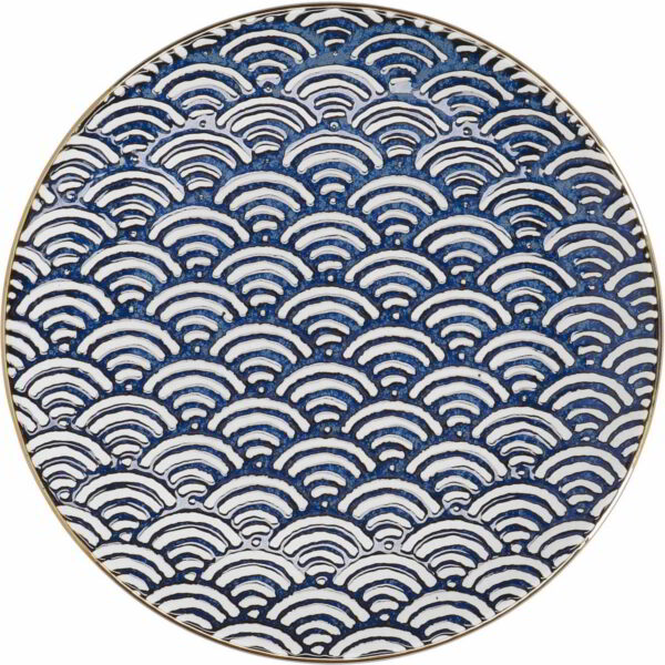 Mikasa Satori Porcelain Side Plate Seigaiha Wave 22cm