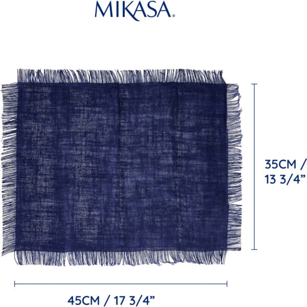 Mikasa 2pc Jute Rectangular Placemats Blue 35x45cm