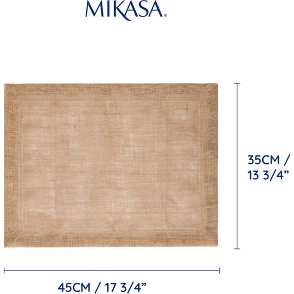 Mikasa 2pc Jute Rectangular Placemats Natural 35x45cm