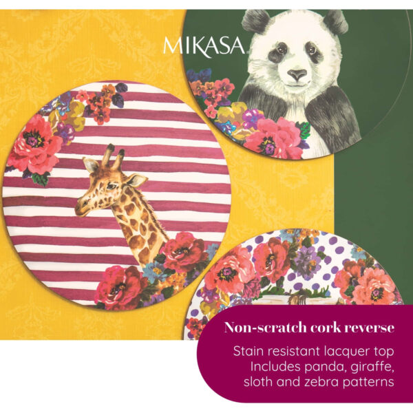 Mikasa Wild At Heart 4pc Placemats Assorted Designs