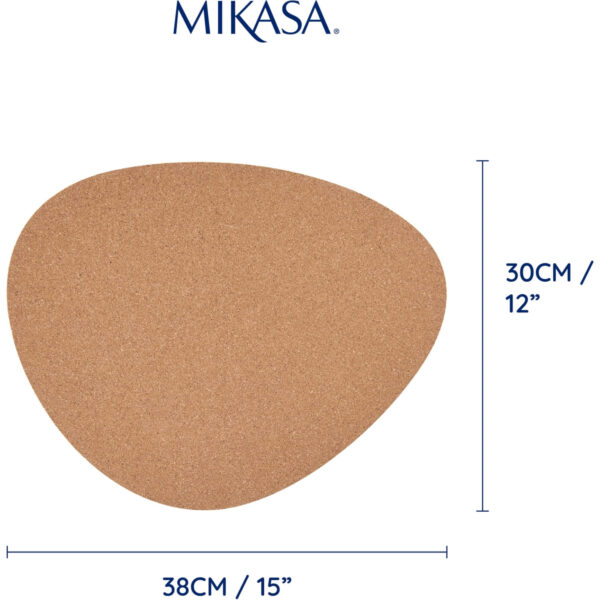 Mikasa 4pc Cork Pebble Placemats Natural 38x30cm