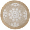 Taldriku alused linased 43cm 4tk 'white leaf'