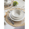 Taldriku alused linased 43cm 4tk 'white leaf'
