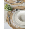 Taldriku alused linased 43cm 4tk 'white leaf'