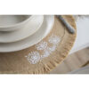 Taldriku alused linased 43cm 4tk 'white leaf'