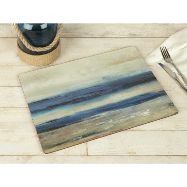 Creative Tops Blue Abstract Pack Of 4 Large Premium Placemats 40x29cm